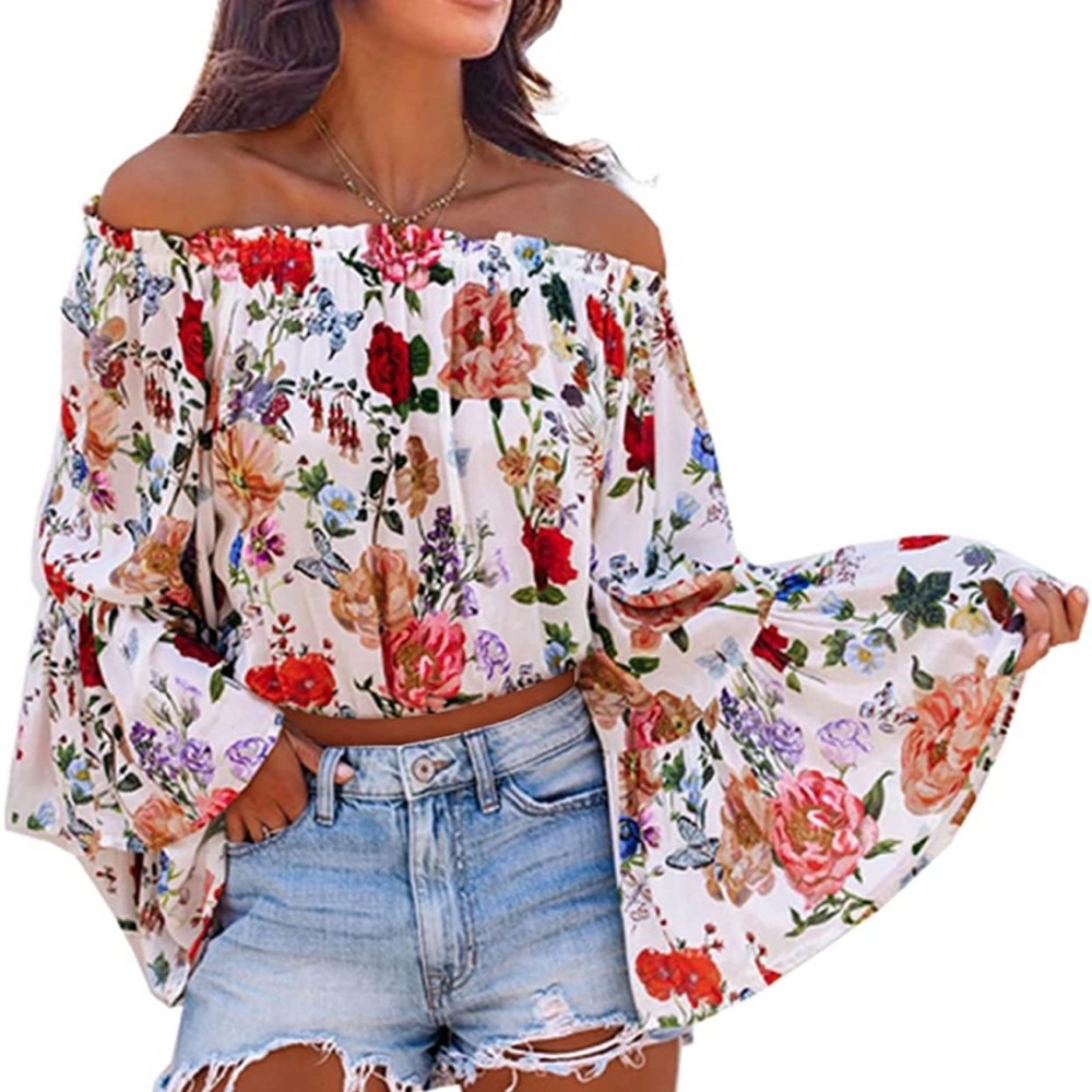 SOLD Off Shoulder Crop Top
